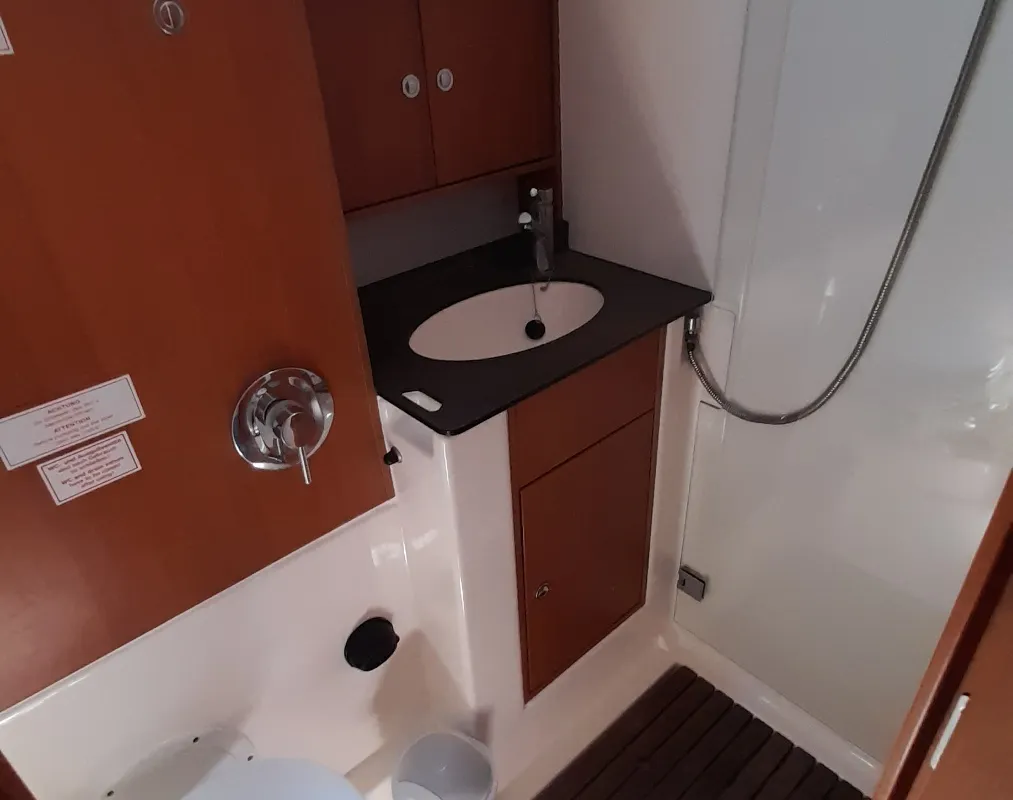 Galley of Jemi, a Bavaria Cruiser 50 sailboat at Municipal Unit of Rhodes, Greece