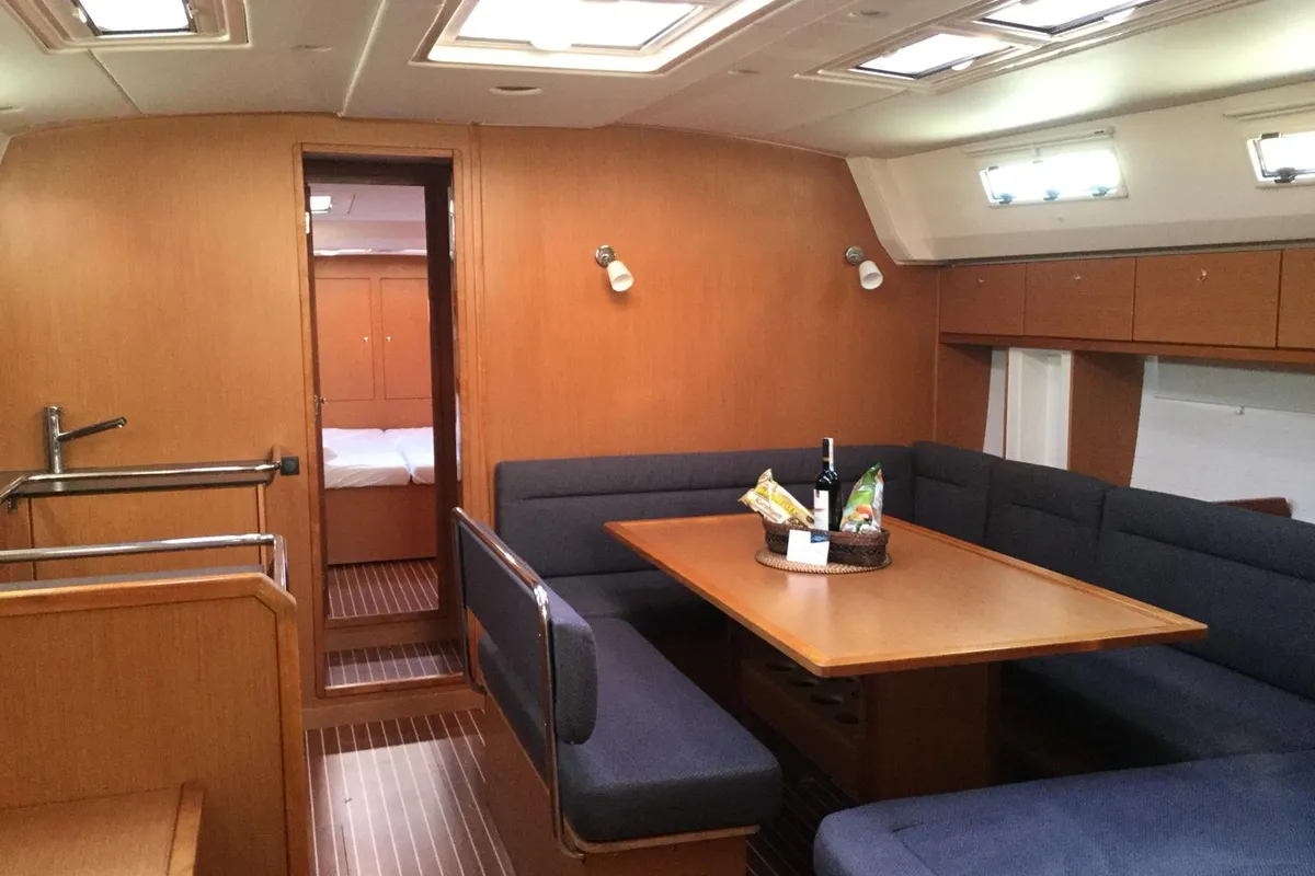 Salon of Jemi, a Bavaria Cruiser 50 sailboat at Municipal Unit of Rhodes, Greece