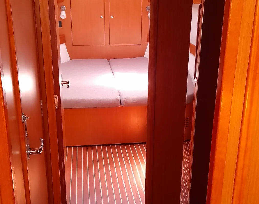 Cabin on Jemi, a Bavaria Cruiser 50 sailboat at Municipal Unit of Rhodes, Greece