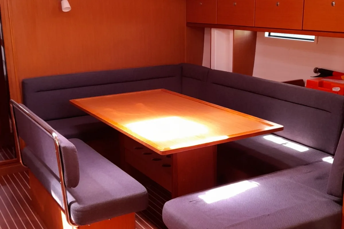 Salon of Jemi, a Bavaria Cruiser 50 sailboat at Municipal Unit of Rhodes, Greece