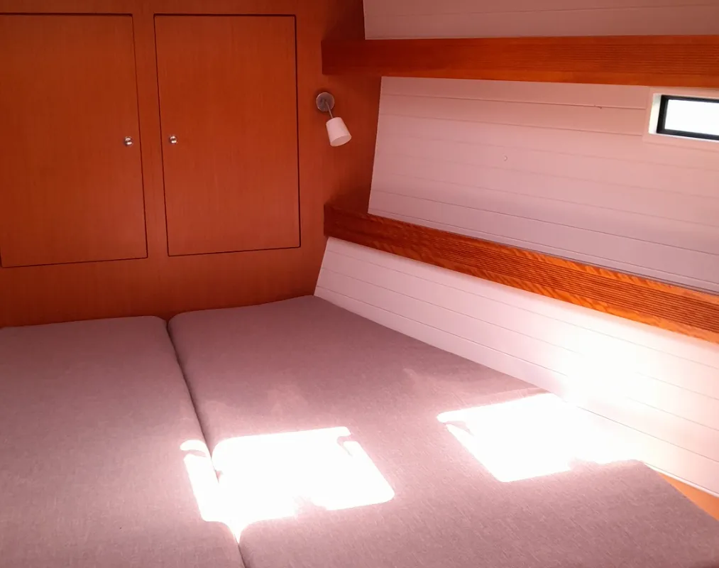 Cabin on Jemi, a Bavaria Cruiser 50 sailboat at Municipal Unit of Rhodes, Greece
