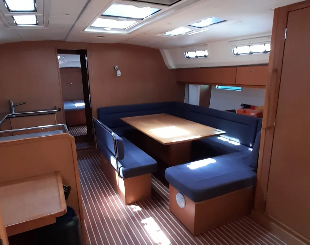 Salon of Jemi, a Bavaria Cruiser 50 sailboat at Municipal Unit of Rhodes, Greece