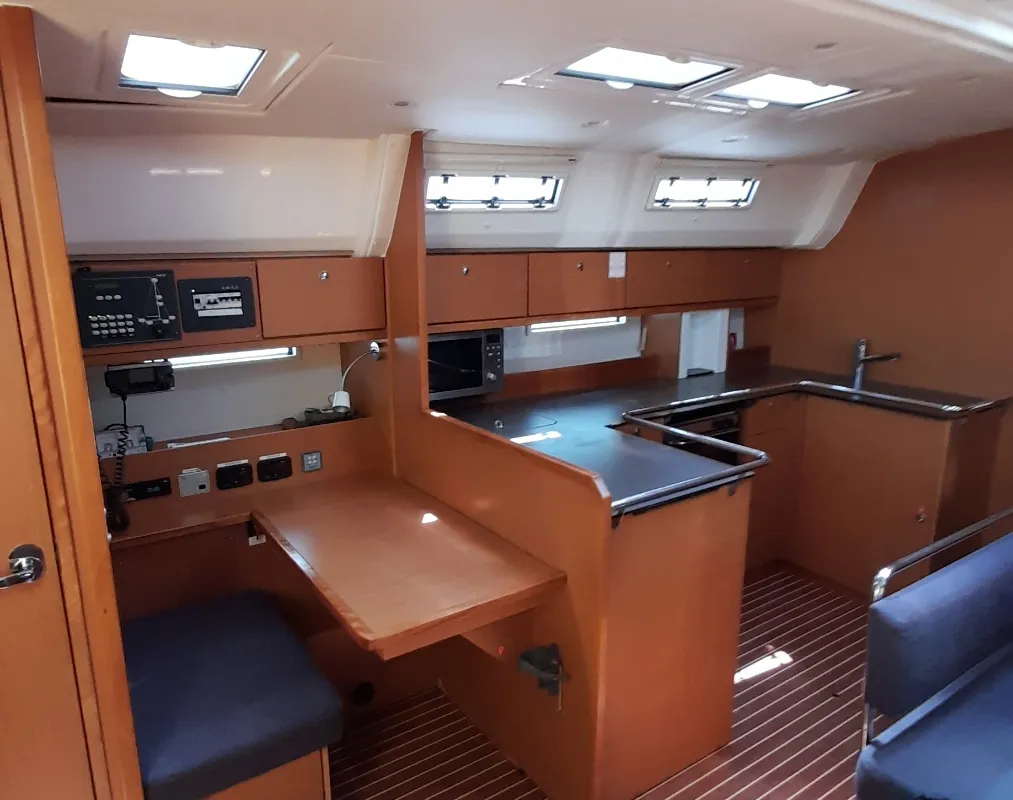 Galley of Jemi, a Bavaria Cruiser 50 sailboat at Municipal Unit of Rhodes, Greece