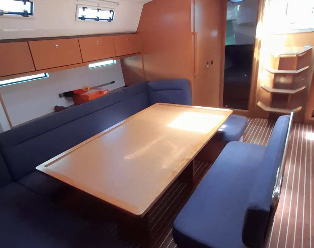Salon of Jemi, a Bavaria Cruiser 50 sailboat at Municipal Unit of Rhodes, Greece