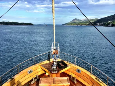 Deck of ADRIATIC BREEZE, a Custom Made Adriatic Breeze motor yacht at Split, Croatia