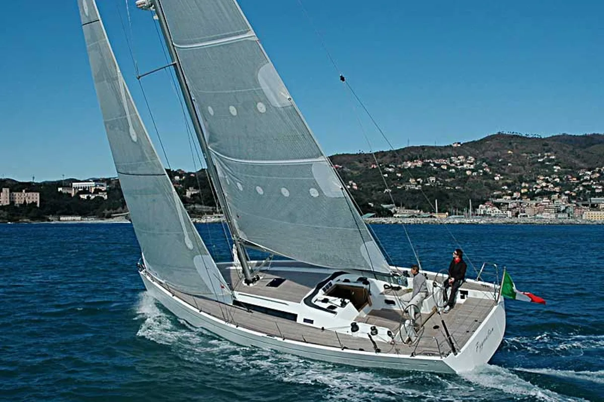 Exterior view of Trinity, a Solaris 44 sailboat at Punat, Croatia