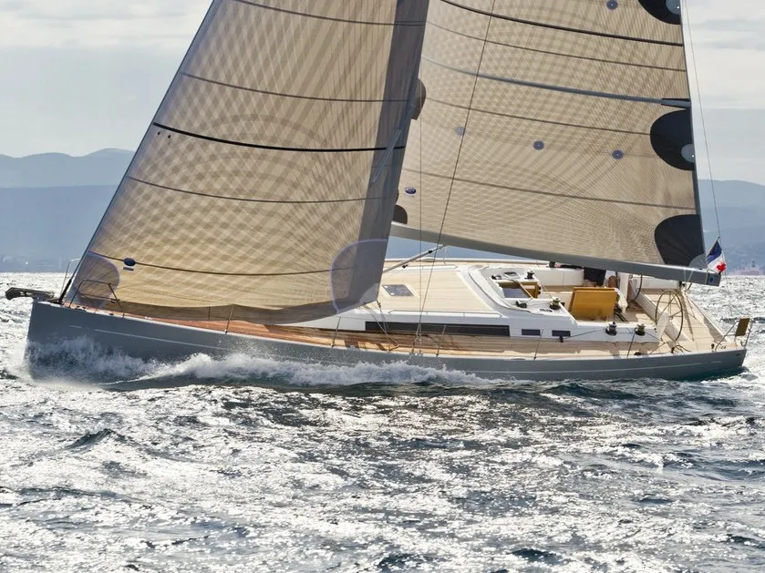 Exterior view of Trinity, a Solaris 44 sailboat at Punat, Croatia