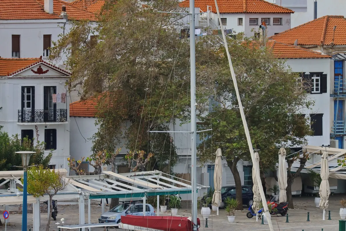 Ef Zin, a Beneteau Oceanis 51.1 sailboat at Skopelos, Greece