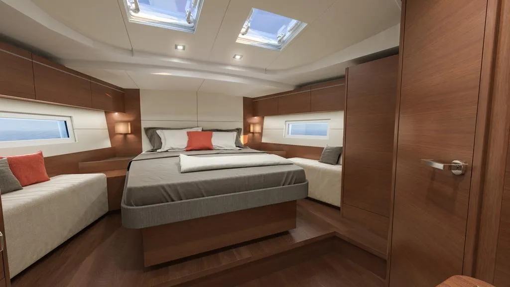Cabin on Ef Zin, a Beneteau Oceanis 51.1 sailboat at Skopelos, Greece