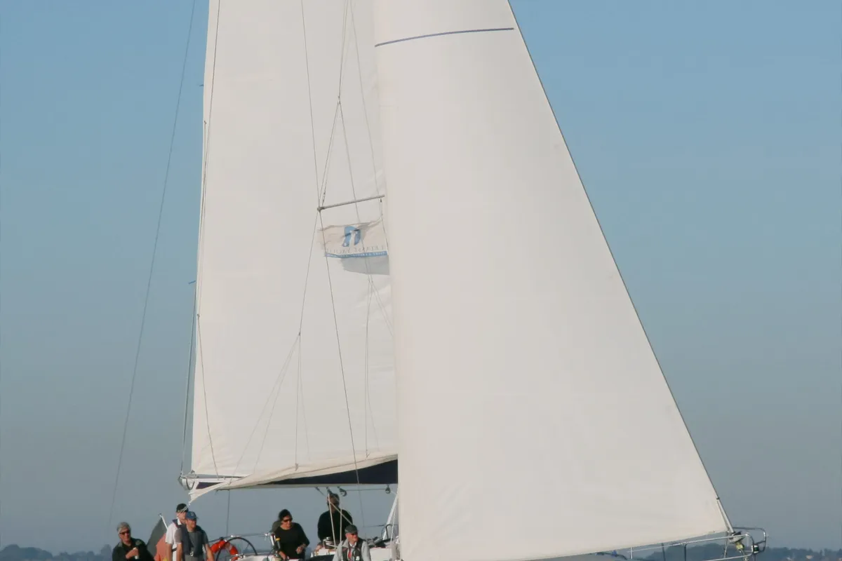 Exterior view of Fix, a Beneteau Cyclades 43.4 sailboat at Heiligenhafen, Germany