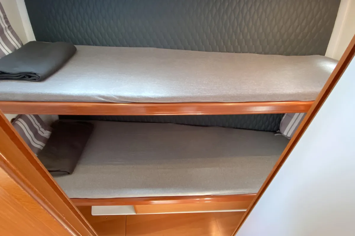 Cabin on Fix, a Beneteau Cyclades 43.4 sailboat at Heiligenhafen, Germany