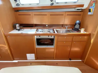Galley of Fix, a Beneteau Cyclades 43.4 sailboat at Heiligenhafen, Germany