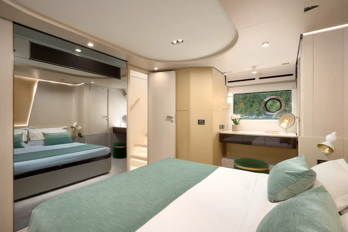 Cabin on Viva, a Azimut 78 Fly motor yacht at Podstrana - Miljevac, Croatia