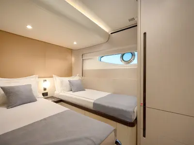 Cabin on Viva, a Azimut 78 Fly motor yacht at Podstrana - Miljevac, Croatia