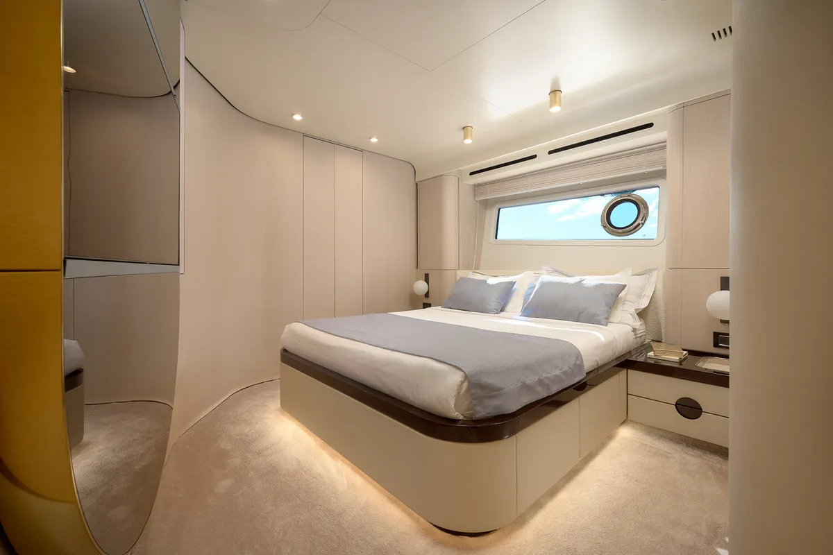 Cabin on Viva, a Azimut 78 Fly motor yacht at Podstrana - Miljevac, Croatia