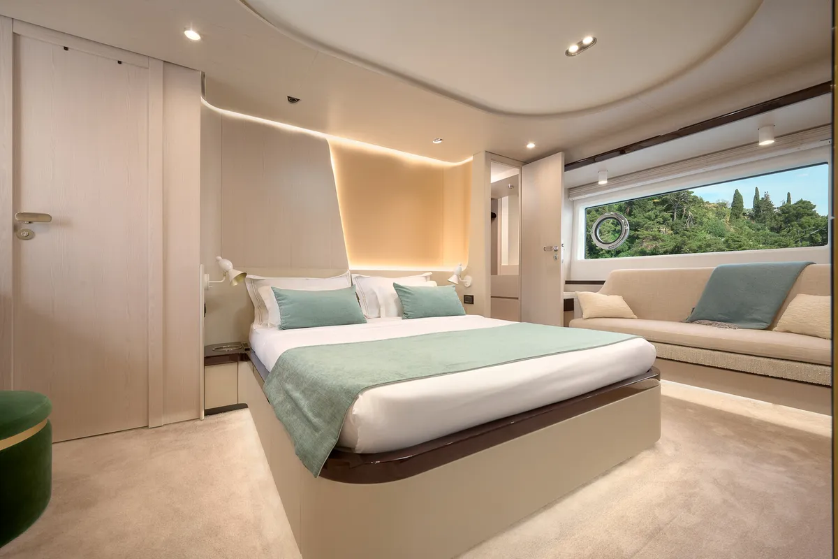 Cabin on Viva, a Azimut 78 Fly motor yacht at Podstrana - Miljevac, Croatia