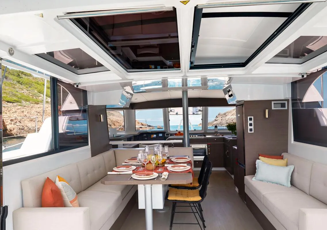 Salon of Era già tutto previsto, a Bali Catspace catamaran at Palermo, Italy