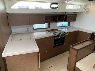 Galley of Boreas, a Beneteau Oceanis 46.1 sailboat at Zakynthos Municipal Unit, Greece