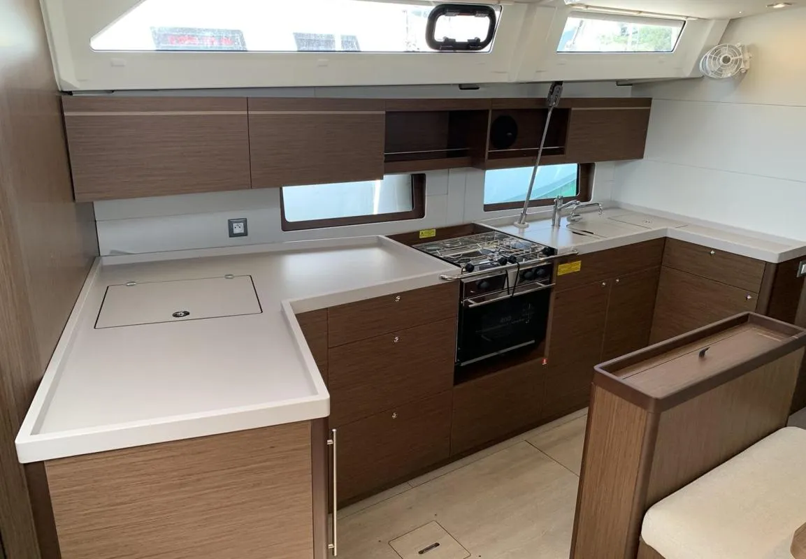 Galley of Boreas, a Beneteau Oceanis 46.1 sailboat at Zakynthos Municipal Unit, Greece