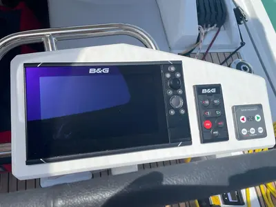 Cockpit of Boreas, a Beneteau Oceanis 46.1 sailboat at Zakynthos Municipal Unit, Greece