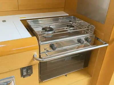 Galley of Santa Ponsa, a Jeanneau Sun Odyssey 469 sailboat at Palma de Mallorca, Spain