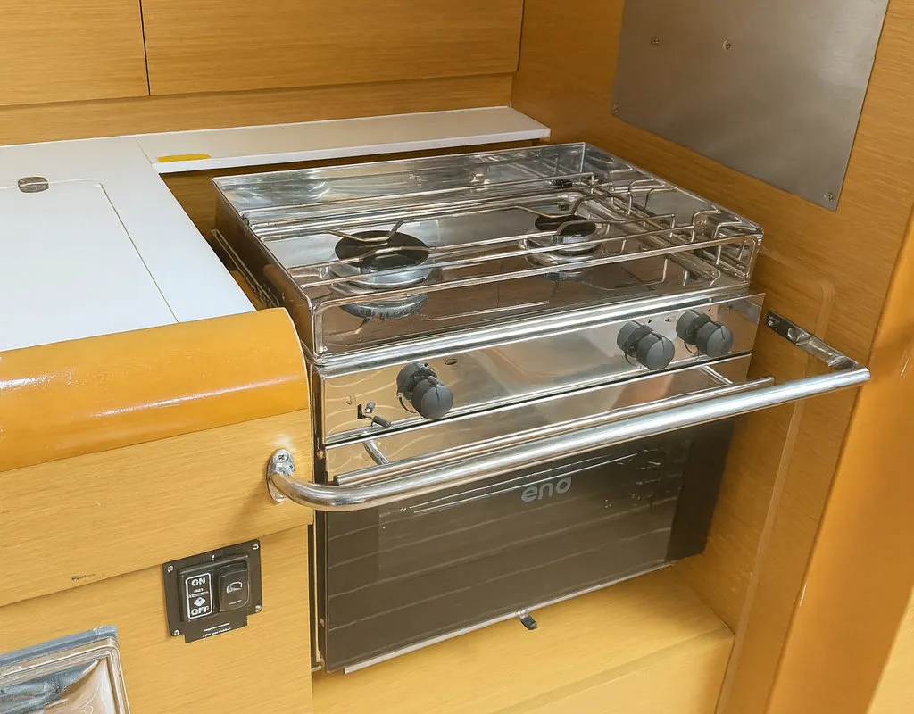 Galley of Santa Ponsa, a Jeanneau Sun Odyssey 469 sailboat at Palma de Mallorca, Spain