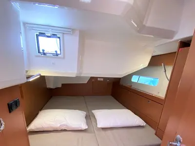 Cabin on JASON, a Bavaria C46 sailboat at Athens, Greece