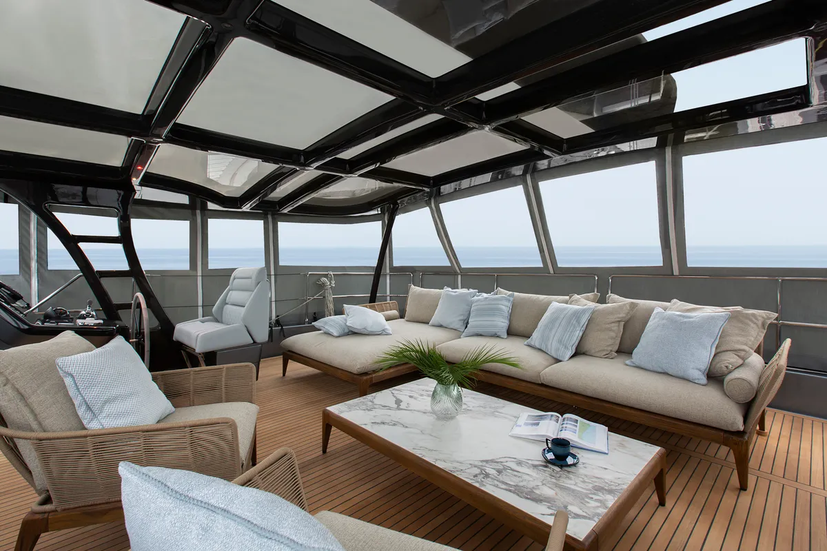 Calma, a Sunreef 60 catamaran at Ibiza, Spain