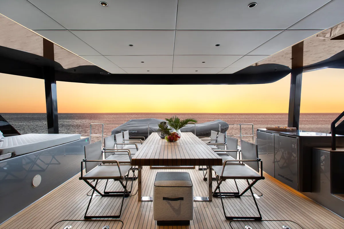 Calma, a Sunreef 60 catamaran at Ibiza, Spain