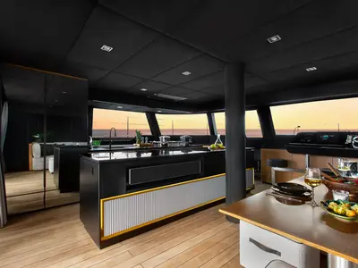 Calma, a Sunreef 60 catamaran at Ibiza, Spain