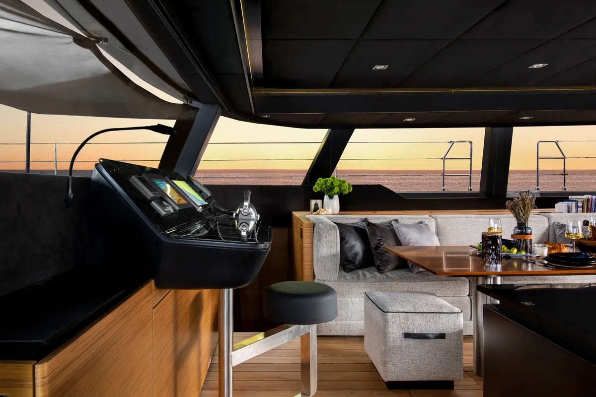 Calma, a Sunreef 60 catamaran at Ibiza, Spain