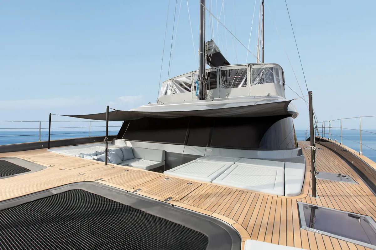 Calma, a Sunreef 60 catamaran at Ibiza, Spain