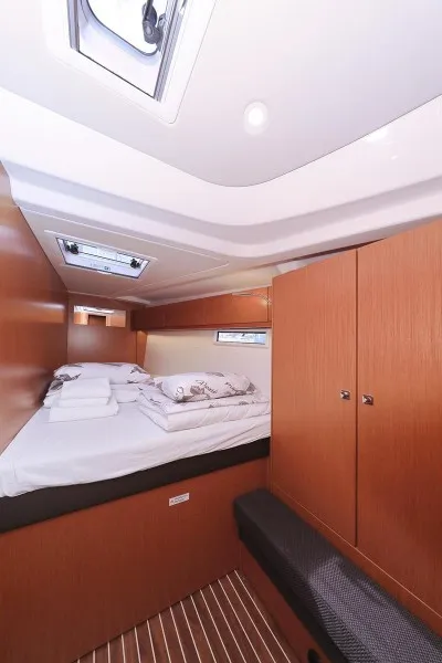 Cabin on Bonnytta, a Bavaria Cruiser 51 sailboat at Biograd na Moru, Croatia