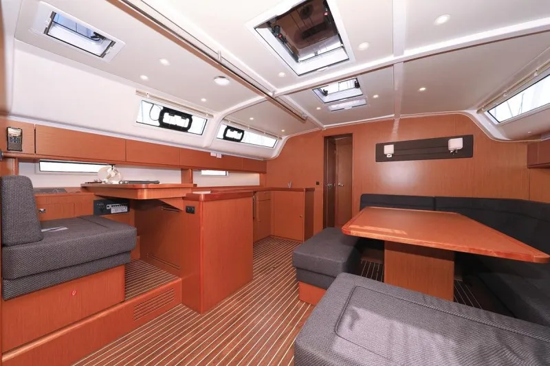 Salon of Bonnytta, a Bavaria Cruiser 51 sailboat at Biograd na Moru, Croatia