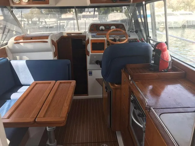 Salon of Nimbus 320 Coupe, a motorboat at Preveza, Greece