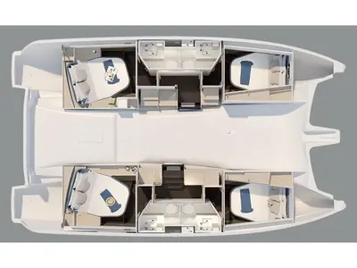 Stefania, a Fountaine Pajot FP 41 Quatuor 3 catamaran at Kos, Greece