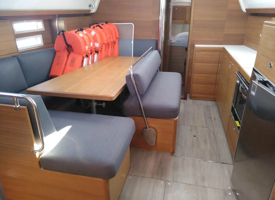 Salon of Sea Cloud 3, a Elan Impression 45.1 sailboat at Pula, Croatia