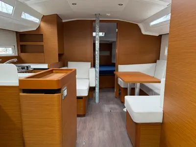Salon of Maral, a Jeanneau Sun Odyssey 410 sailboat at Punat, Croatia