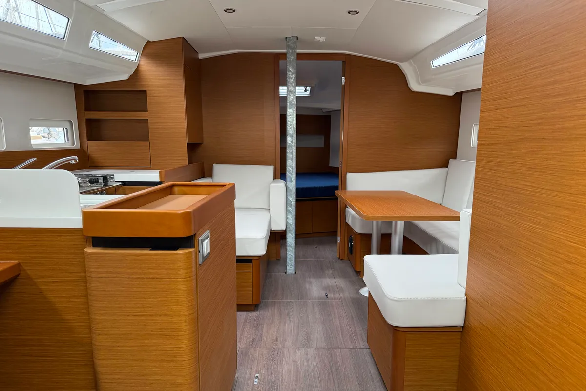 Salon of Maral, a Jeanneau Sun Odyssey 410 sailboat at Punat, Croatia