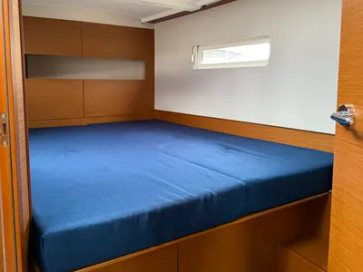 Cabin on Maral, a Jeanneau Sun Odyssey 410 sailboat at Punat, Croatia