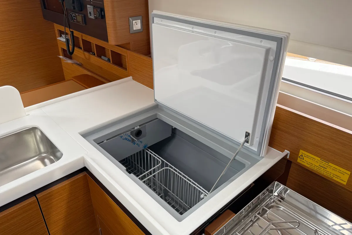 Galley of Maral, a Jeanneau Sun Odyssey 410 sailboat at Punat, Croatia