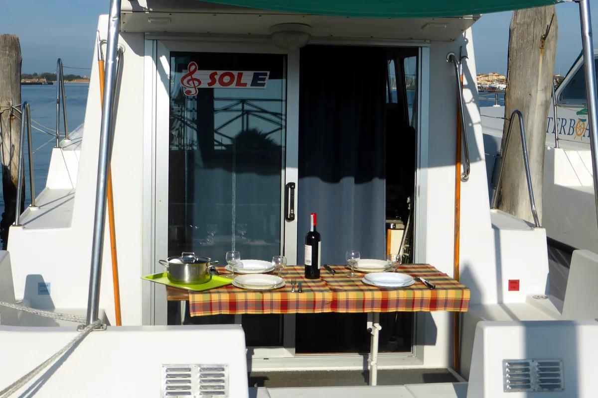 New Con Fly NCF First, a motorboat at Chioggia, Italy