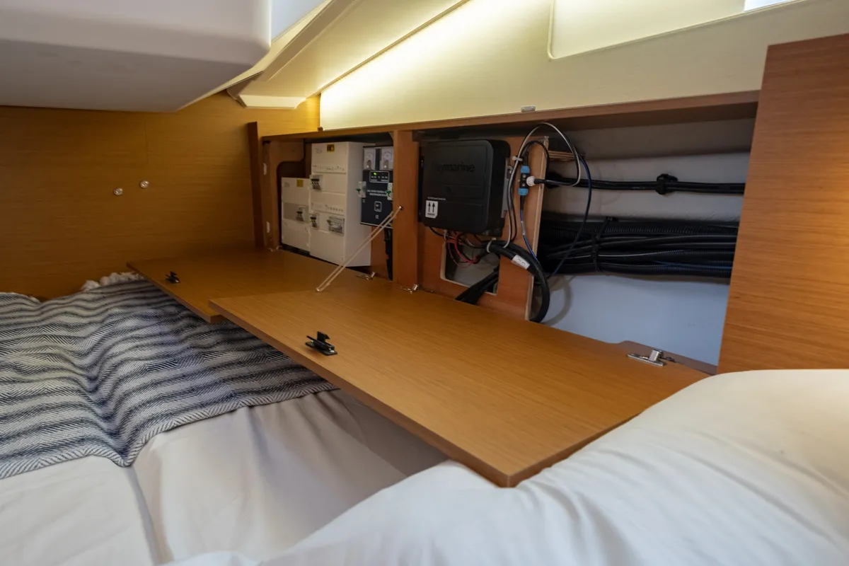 Elcano, a Jeanneau Sun Odyssey 410 sailboat at Municipal Unit of Lefkada, Greece
