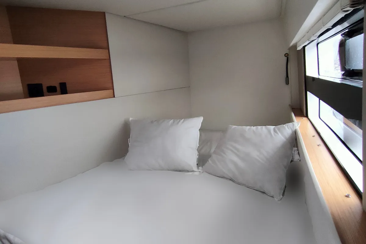 Cabin on Master Yoda, a Nautitech 40 Open catamaran at Punat, Croatia