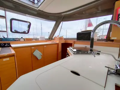 Galley of Master Yoda, a Nautitech 40 Open catamaran at Punat, Croatia