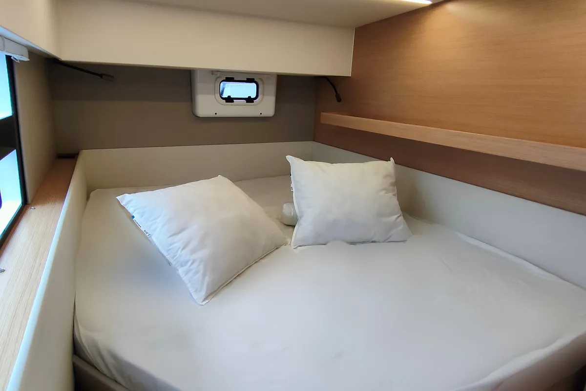 Cabin on Master Yoda, a Nautitech 40 Open catamaran at Punat, Croatia