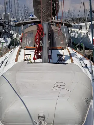 Deck of Sifnos 46.1, a Beneteau Oceanis 46 sailboat at Athens, Greece