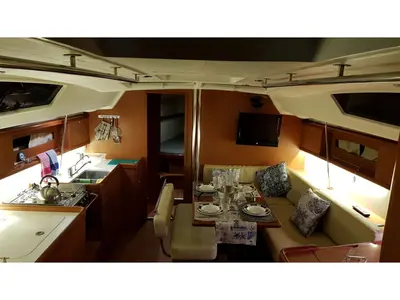 Salon of Sifnos 46.1, a Beneteau Oceanis 46 sailboat at Athens, Greece