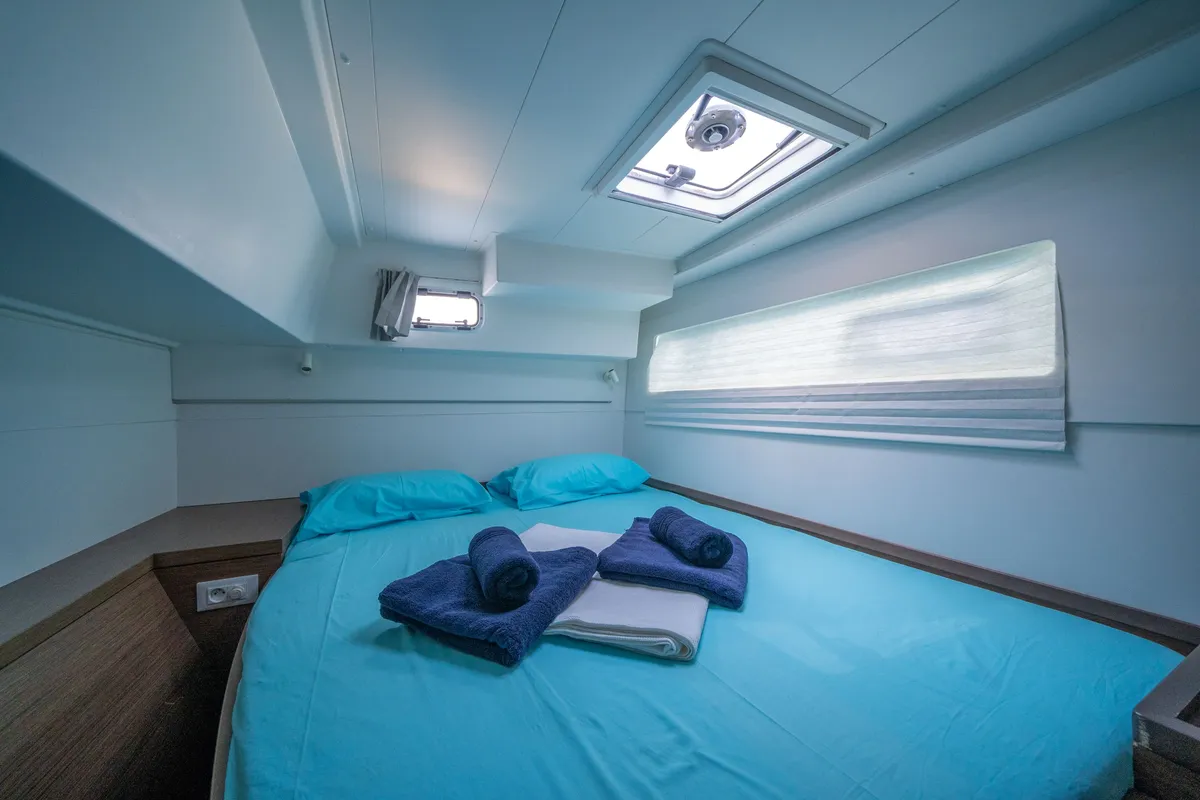 Cabin on Dream Life, a Lagoon 46 catamaran at Fethiye, Turkey