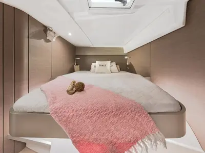 Cabin on Perseids, a Bali Catspace catamaran at Kontokali, Greece